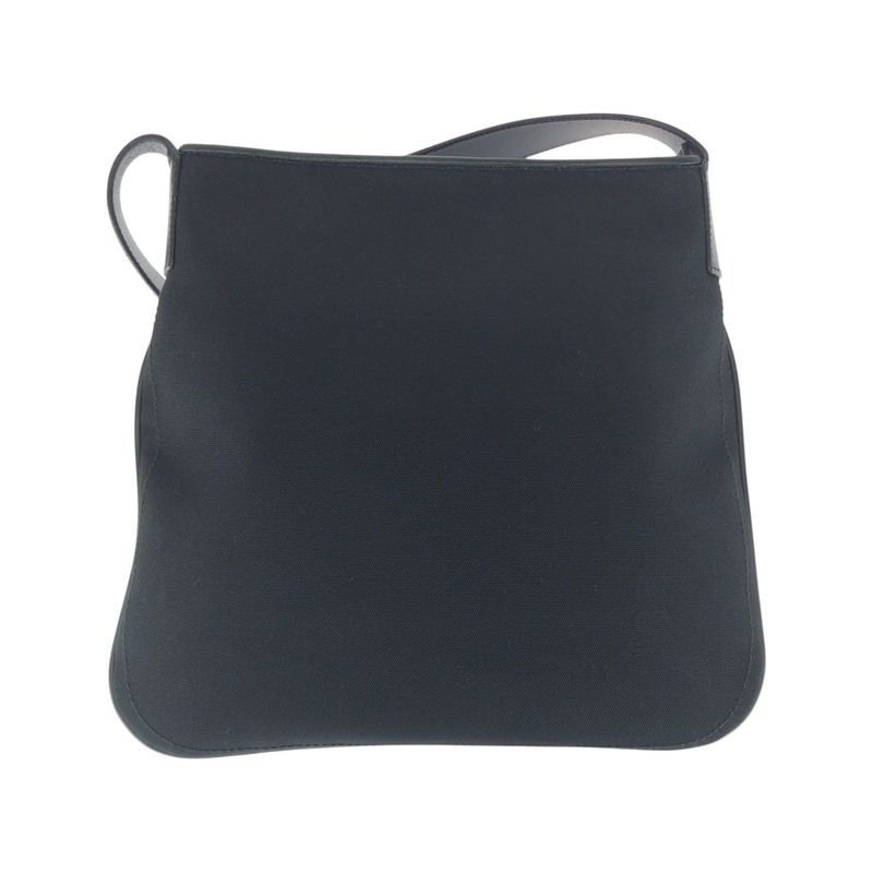 Gucci Black Silver Hardware Canvas/leather 019 0422 Shoulder Bag Pochette Women