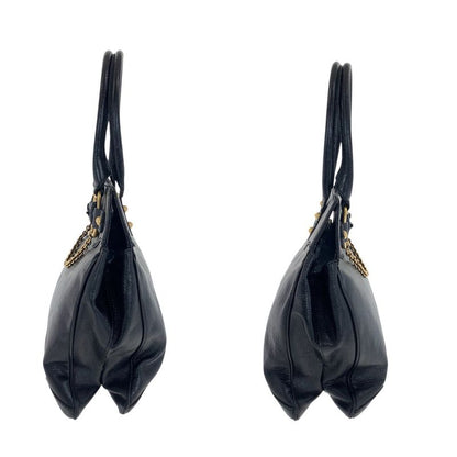 Gucci Horsebit Black Gold Hardware Leather 114914 Tote Bag Shoulder Bag Women