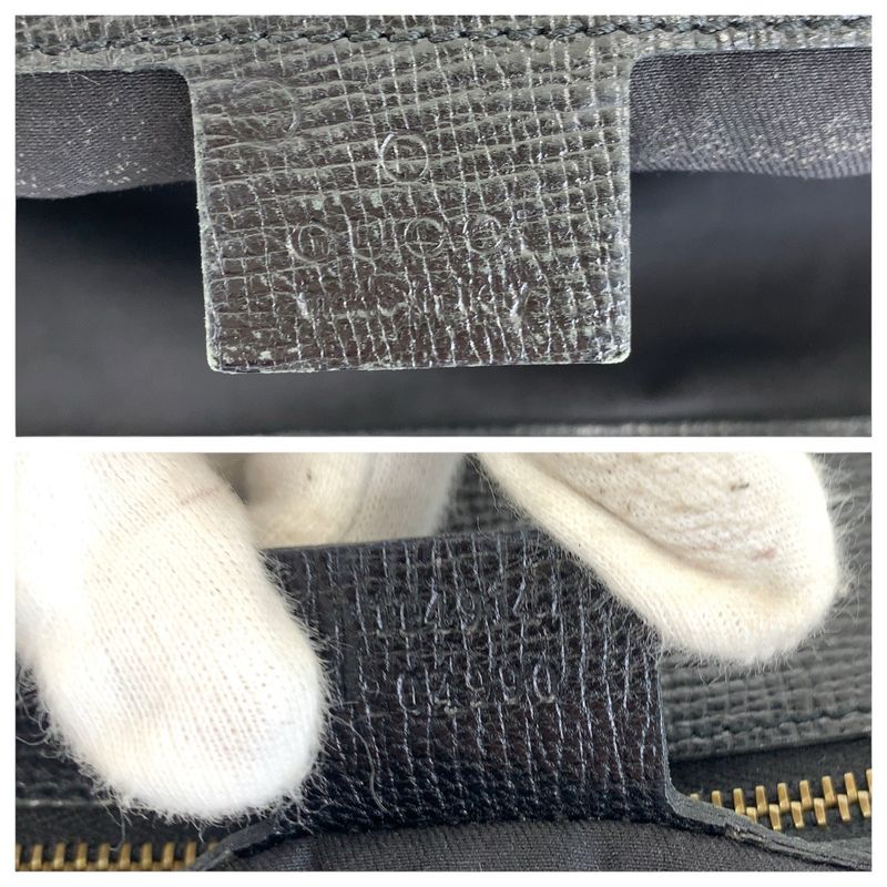 Gucci Horsebit Black Gold Hardware Leather 114914 Tote Bag Shoulder Bag Women