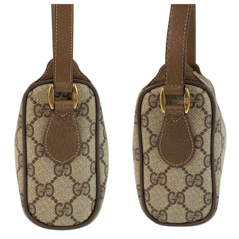 Gucci Vintage Sherry Line Beige GG Supreme Canvas 89 02 018 Shoulder Bag