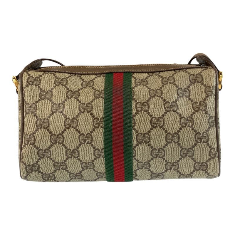 Gucci Vintage Sherry Line Beige GG Supreme Canvas 89 02 018 Shoulder Bag