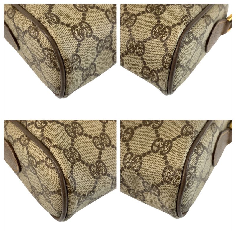 Gucci Vintage Sherry Line Beige GG Supreme Canvas 89 02 018 Shoulder Bag