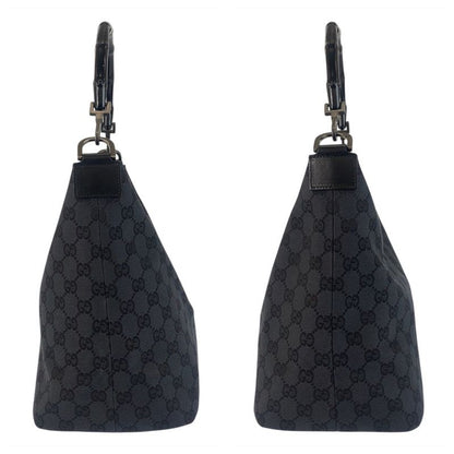 Gucci Bamboo Black GG Canvas 000 0531 Shoulder Bag Women 505801