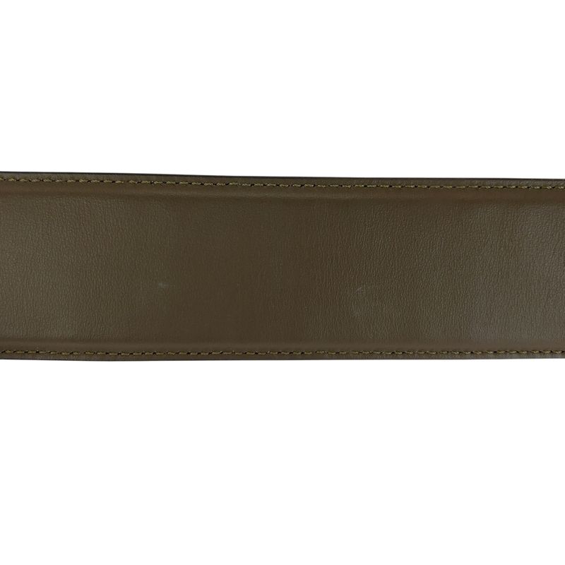 Fendi Strap You FF Logo Brown Gold Hardware Leather Shoulder Strap Women 505939