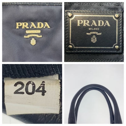 Prada Tessuto Navy Nylon/leather Handbag Tote Bag Women 506015
