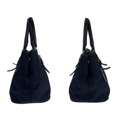 Prada Tessuto Navy Nylon/leather Handbag Tote Bag Women 506015