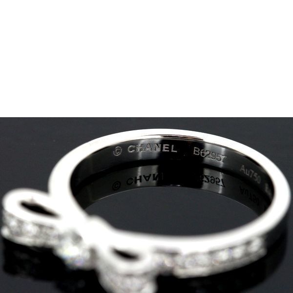 Chanel Diamond Ring White Gold Ribbon 47 Certificate