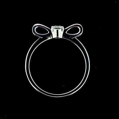 Chanel Diamond Ring White Gold Ribbon 47 Certificate