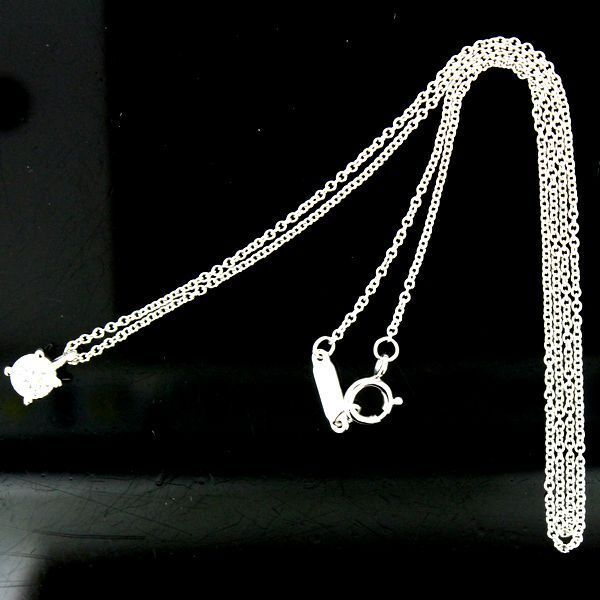 Tiffany & Co Stud 032ct F-vvs1-3ex Diamond Necklace Pt950