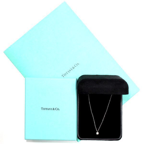 Tiffany & Co Stud 032ct F-vvs1-3ex Diamond Necklace Pt950