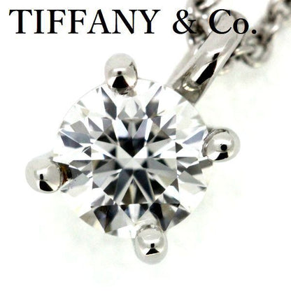 Tiffany & Co Stud 032ct F-vvs1-3ex Diamond Necklace Pt950