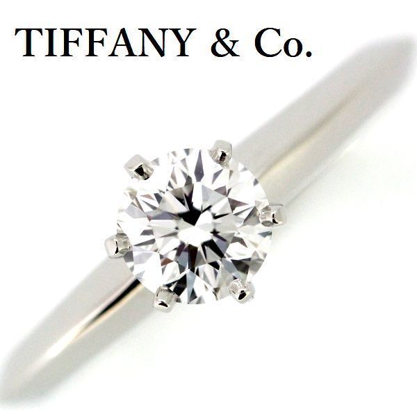 Tiffany & Co Solitaire 061ct Diamond Ring E-vvs2 Pt950