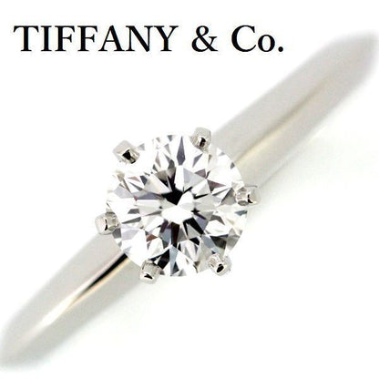 Tiffany & Co Solitaire 061ct Diamond Ring E-vvs2 Pt950