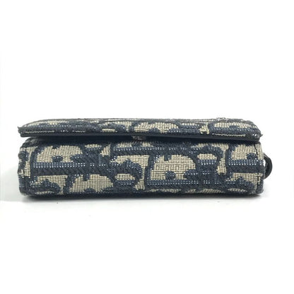 DIOR Key Case Logo Oblique 6-carat Canvas Navy