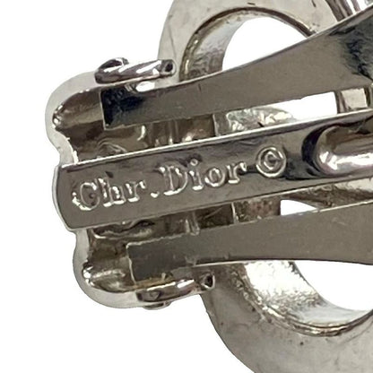 Christian DIOR CD Logo Earrings Accessories Silver Color - GY47 Women