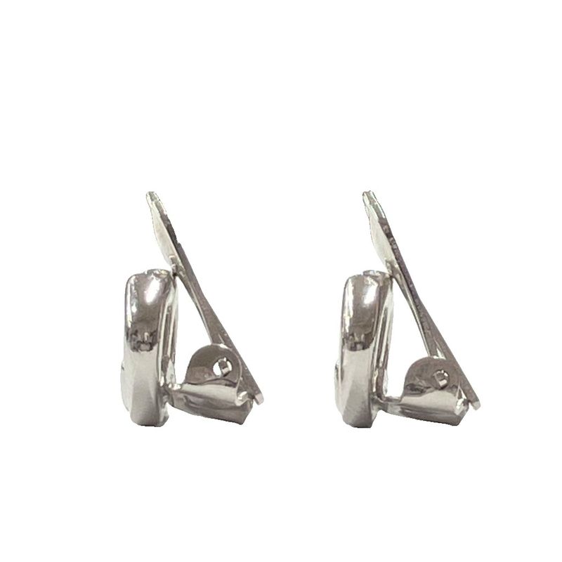 Christian DIOR CD Logo Earrings Accessories Silver Color - GY47 Women
