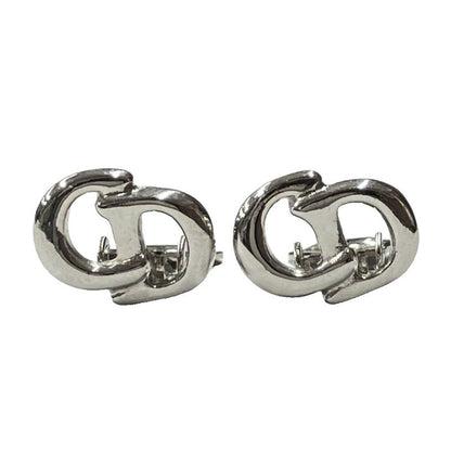 Christian DIOR CD Logo Earrings Accessories Silver Color - GY47 Women