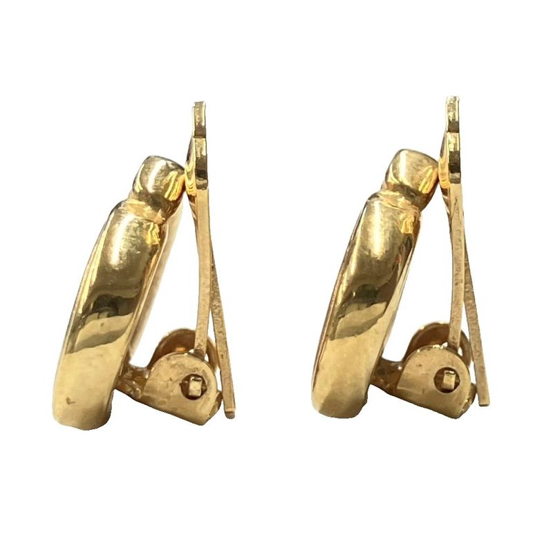 Christian DIOR CD Logo Earrings Accessories Gold Color - GY47 Women