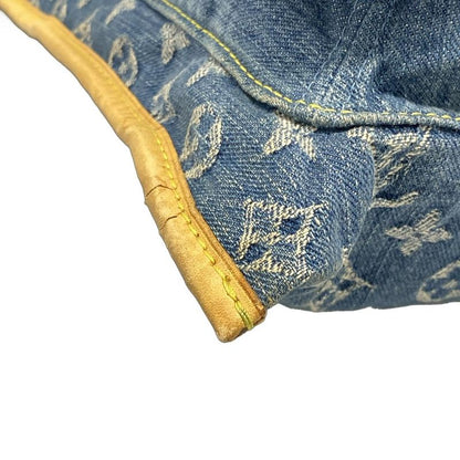 Louis Vuitton Handbag Monogram Denim Flat Shopper M95018 Blue Cotton Leather