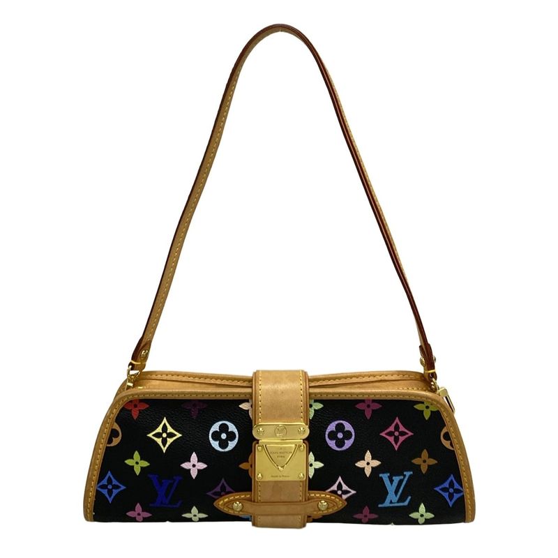Louis Vuitton Handbag Monogram Multicolor Shirley M40050 Noir Black Leather