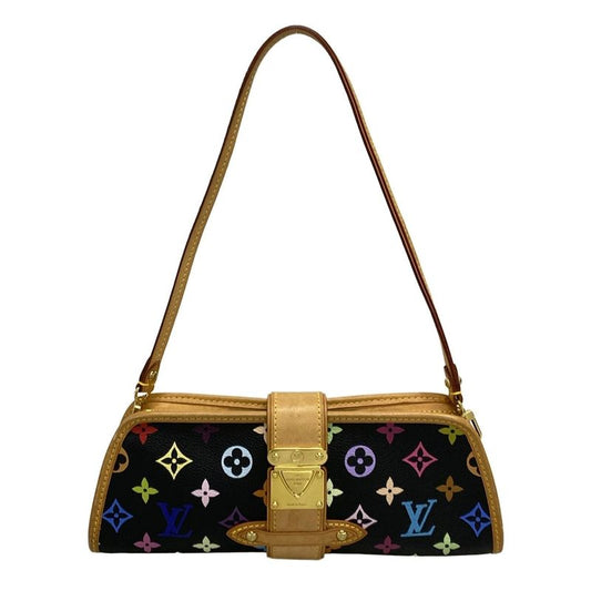 Louis Vuitton Handbag Monogram Multicolor Shirley M40050 Noir Black Leather