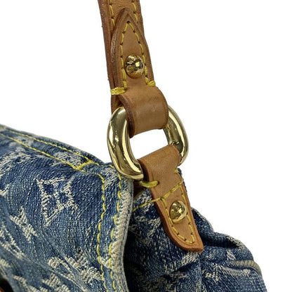 Louis Vuitton Shoulder Bag Monogram Denim Mini Pleated M95050 Blue Cotton