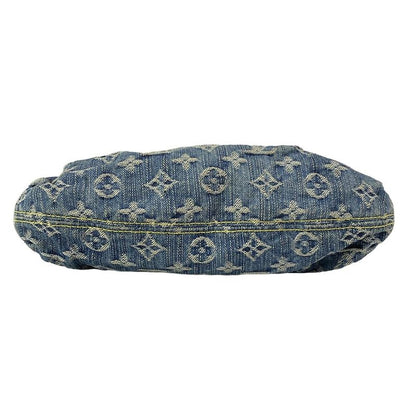 Louis Vuitton Shoulder Bag Monogram Denim Mini Pleated M95050 Blue Cotton
