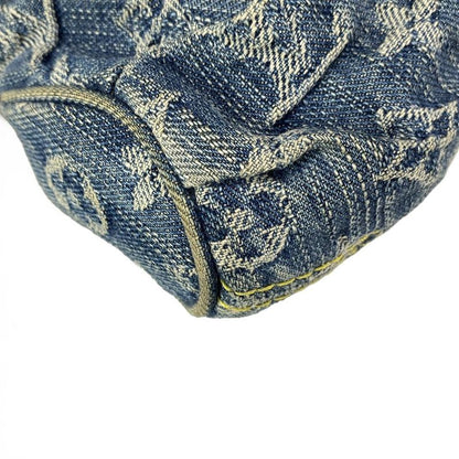 Louis Vuitton Shoulder Bag Monogram Denim Mini Pleated M95050 Blue Cotton
