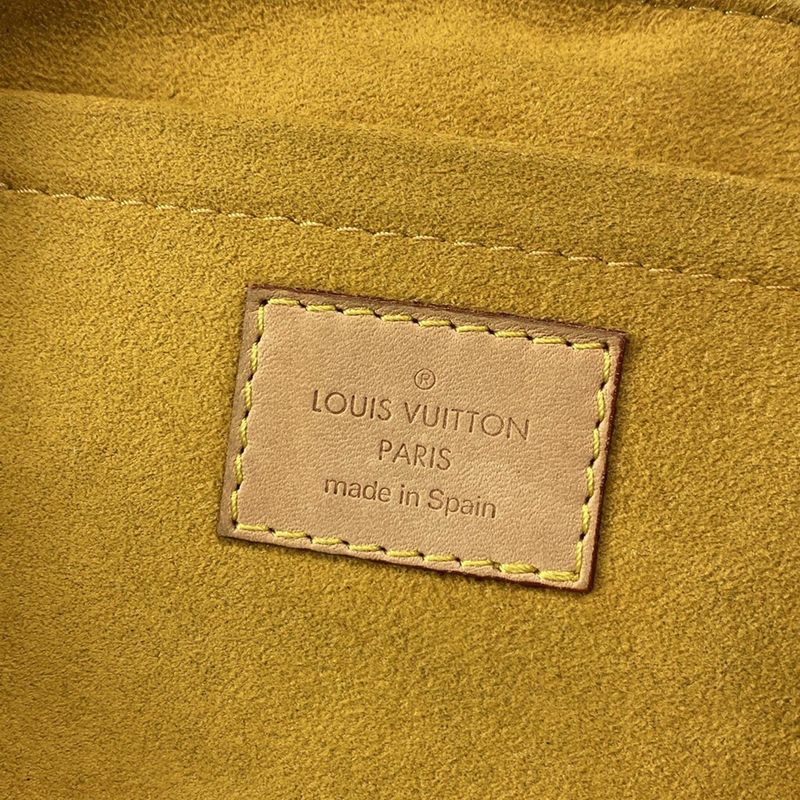 Louis Vuitton Shoulder Bag Monogram Denim Mini Pleated M95050 Blue Cotton