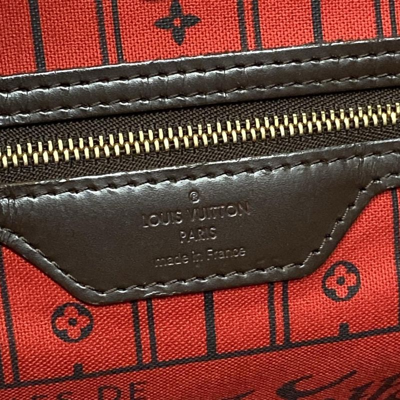 Louis Vuitton Damier Neverfull MM N51105 Ebène Tote Bag