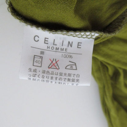 Celine Homme Celine Homme Triomphe Logo Embroidery T-Shirt V-Neck Short Sleeves