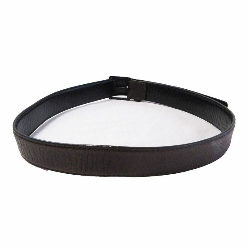 Louis Vuitton Logo Buckle Leather Belt Size 80 32 Brown Men's