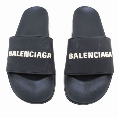 Balenciaga Shower Sandals Logo Slide Bee Sandals Size 27.5cm (10.83in) Black