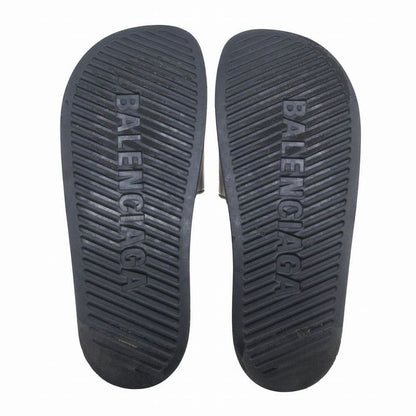 Balenciaga Shower Sandals Logo Slide Bee Sandals Size 27.5cm (10.83in) Black