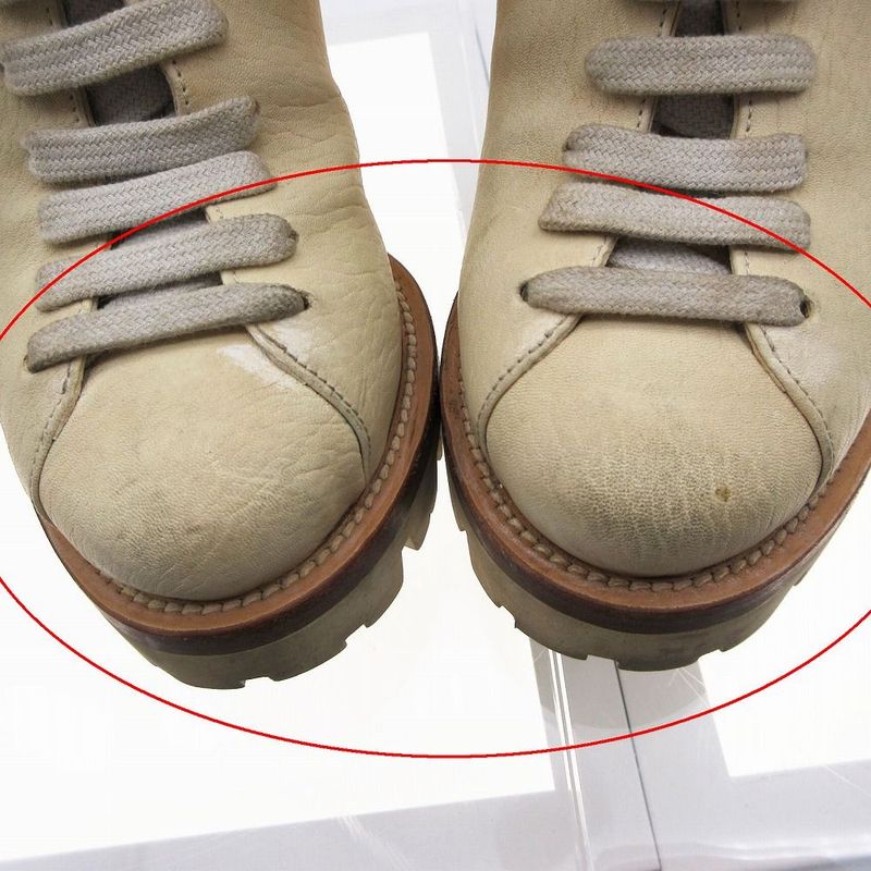 Prada Fur Decoration Thick Bottom Leather Short Boots Booties Chunky Heel Shoes