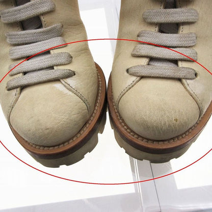 Prada Fur Decoration Thick Bottom Leather Short Boots Booties Chunky Heel Shoes