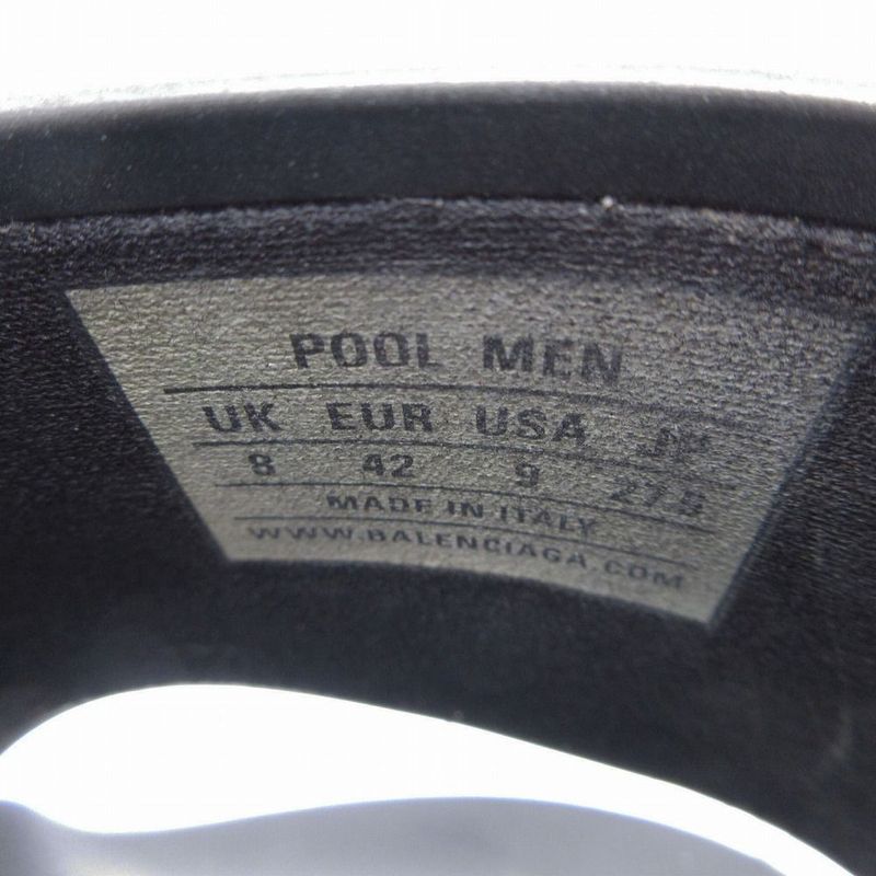 Balenciaga Shower Sandals Logo Slide Bee Sandals Size 27.5cm (10.83in) Black