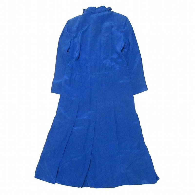 Christian Dior Prêt-À-Porter Vintage Silk Bow Tie Shirt Dress Long Sleeves Knee