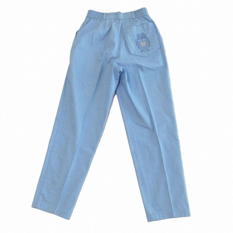 Christian Dior Back Logo Embroidery Logo Hardware 1 Tuck Tapered Pants Light