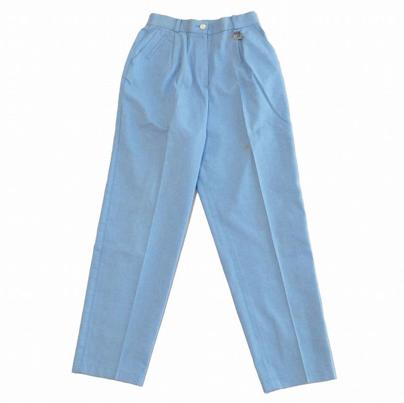 Christian Dior Back Logo Embroidery Logo Hardware 1 Tuck Tapered Pants Light