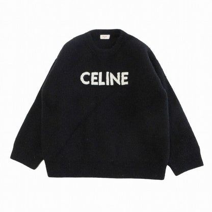 Celine Oversize D Logo Crewneck Sweater 2a19r423p Size L Women's Black Tnt