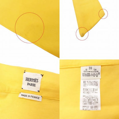 Hermes Wrap Around Mini Skirt Belt H Logo Cotton Bottoms Made in France 38 M