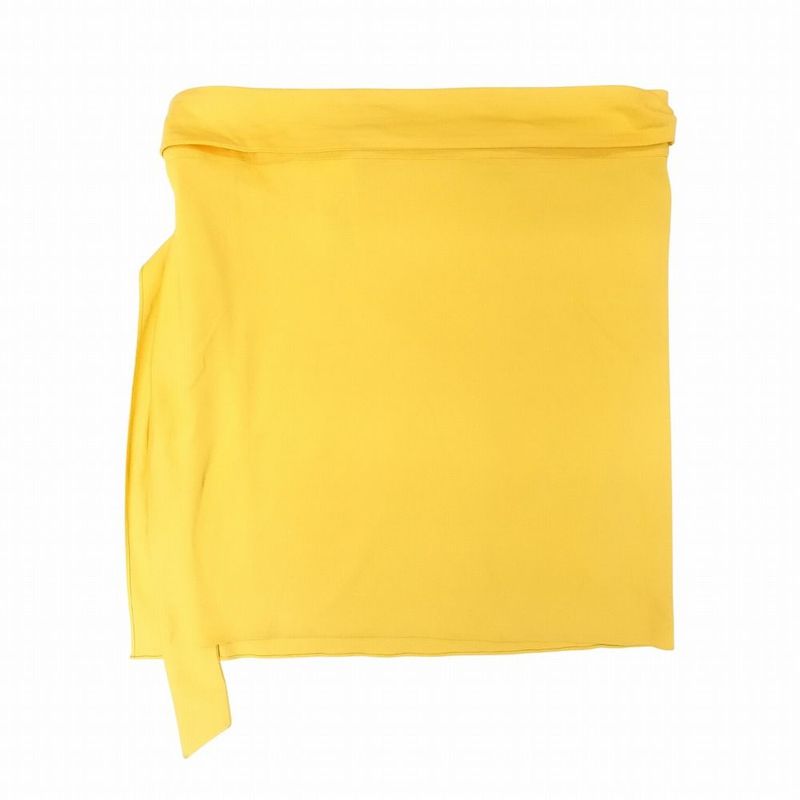 Hermes Wrap Around Mini Skirt Belt H Logo Cotton Bottoms Made in France 38 M