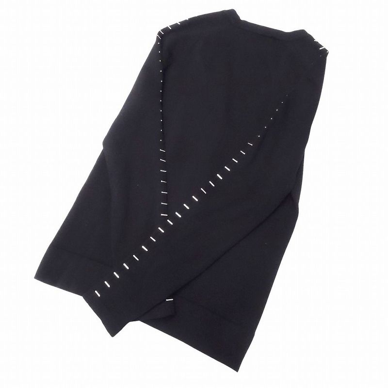 Balenciaga Studded Bar Cardigan Knit Jacket Woven Long Sleeves V-Neck 34 XS