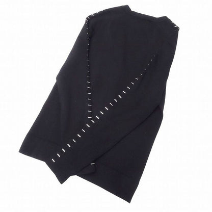 Balenciaga Studded Bar Cardigan Knit Jacket Woven Long Sleeves V-Neck 34 XS