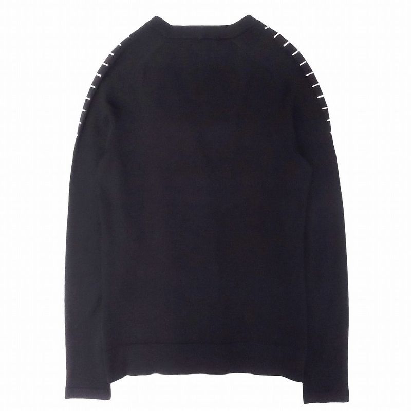 Balenciaga Studded Bar Cardigan Knit Jacket Woven Long Sleeves V-Neck 34 XS