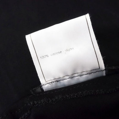 00s Chanel Long Skirt Maxi Length Gathered Stitching with Logo Plate 02p P19153