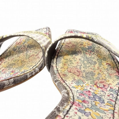 Louis Vuitton Monogram Denim Sandals Patchwork Ankle Strap High Heel 23cm