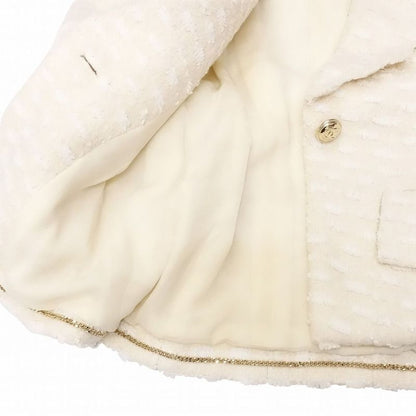 Chanel Coco Mark Scalloped Collar Tweed Jacket P65277v60987 Women's Ivory Size