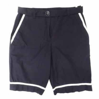 00s Chanel Sport Line Shorts Half Length Cotton Belt Coco Mark 08p 38 M Navy